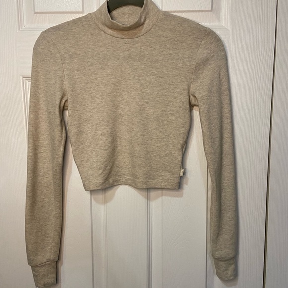 TNA Cropped Mockneck Cream Sweater. Size Small. - Picture 14 of 16